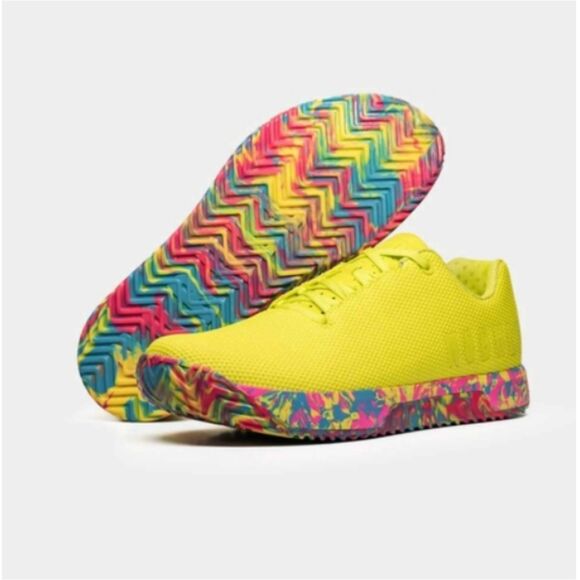 NoBull Project IMPACT Trainer Plus Neon Lime Swirl Confetti Women's Size 8 Shoes - Picture 1 of 10